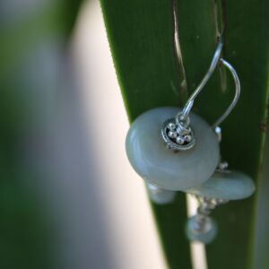 orecchini disco giada