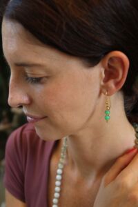 orecchini double crisoprasio