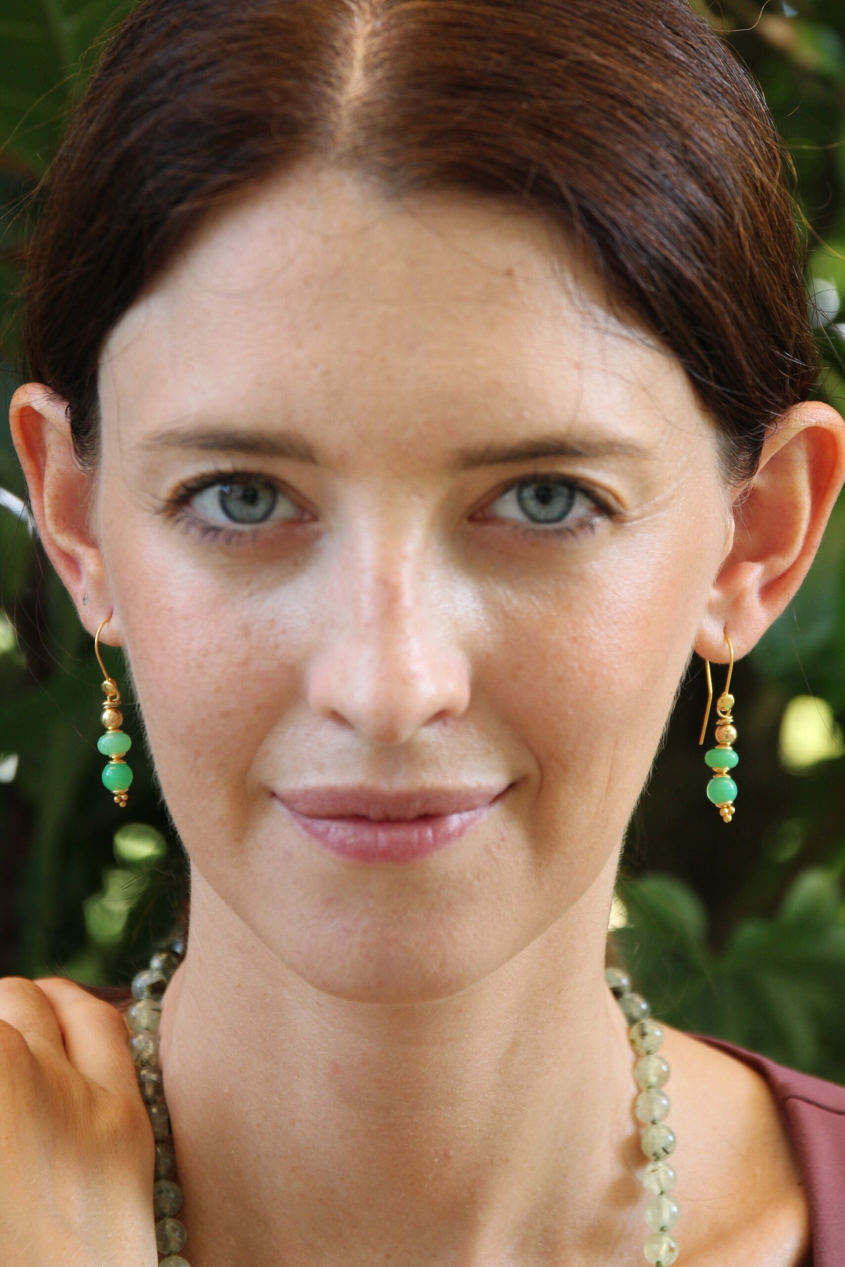 orecchini double crisoprasio orecchini double crisoprasio