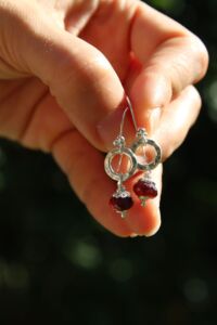 orecchini granato pyrope