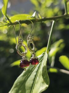 orecchini granato pyrope