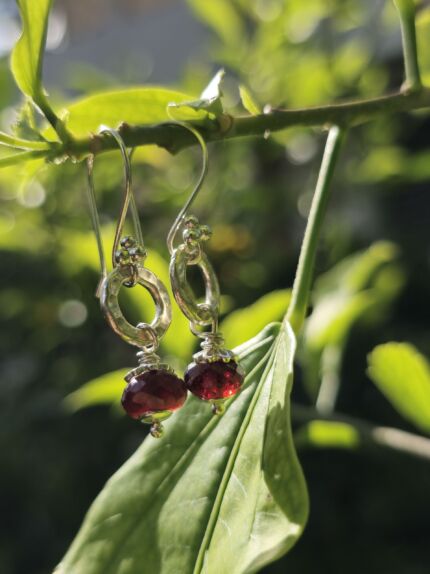 orecchini granato pyrope