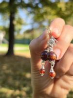 orecchini granato spessartite