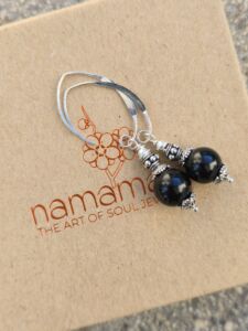 orecchini grandi tormalina nera