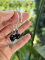 orecchini grandi tormalina nera