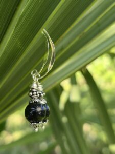 orecchini grandi tormalina nera