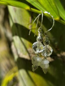 orecchini labradorite bianca quarzo