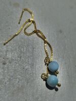orecchini larimar oro chain