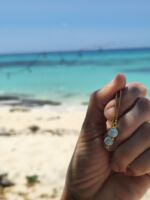 orecchini larimar oro chain