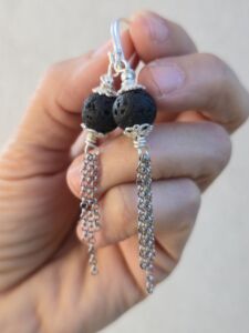 orecchini lava chain