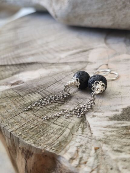 orecchini lava chain