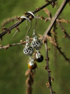 orecchini occhio di tigre