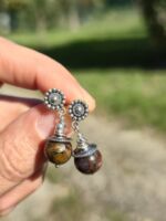 orecchini pietersite fiore