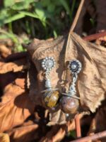 orecchini pietersite fiore