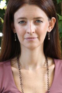 orecchini quarzo fumè