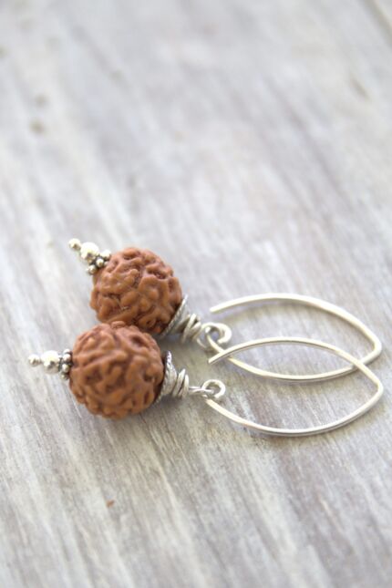orecchini rudraksha