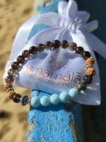 Quarzo fumè Larimar Rudrakha