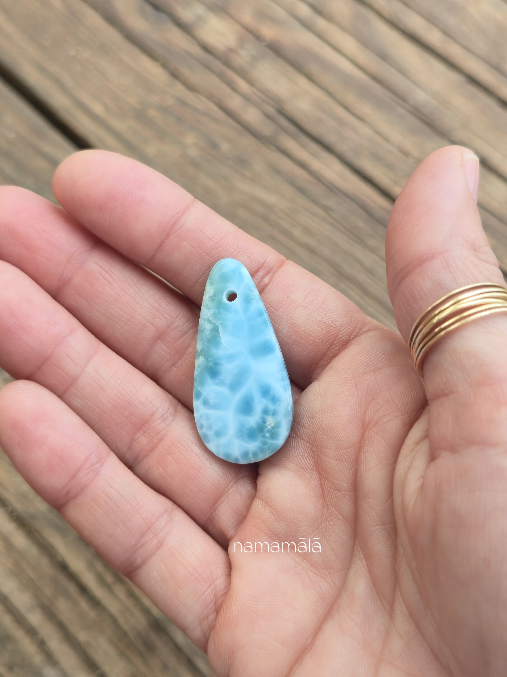 Pendente Larimar Goccia Verticale #15 - immagine 3