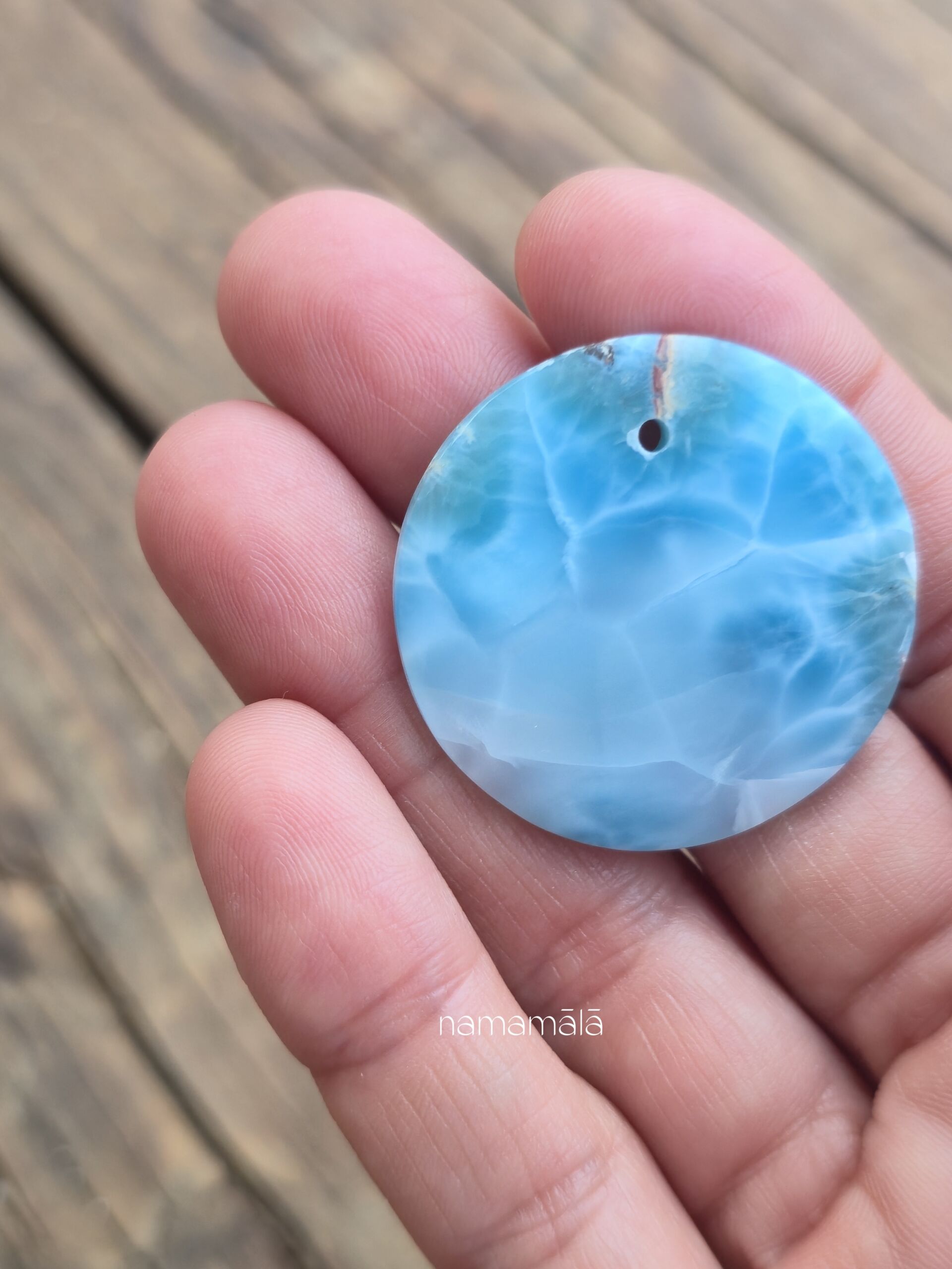 Pendente Larimar Tondo Sfumato #05 - immagine 3