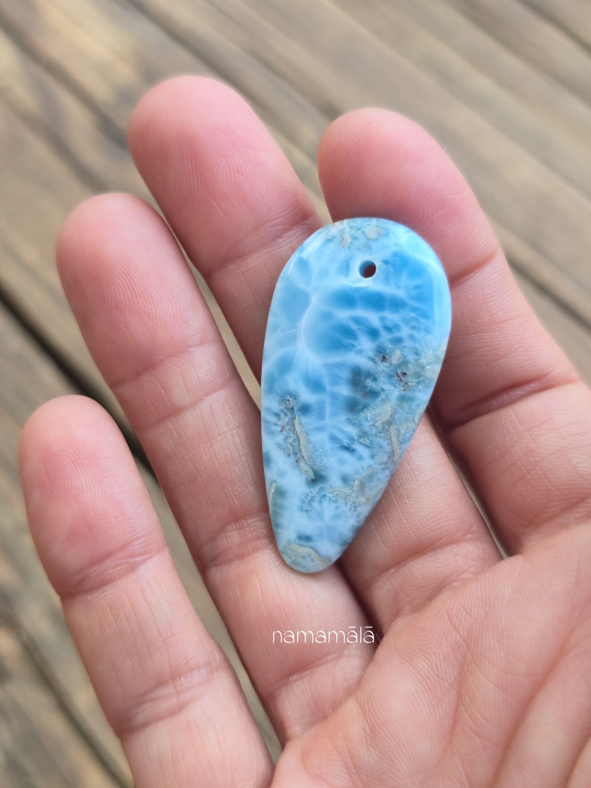 Pendente Larimar Goccia Allungata #07 - immagine 3