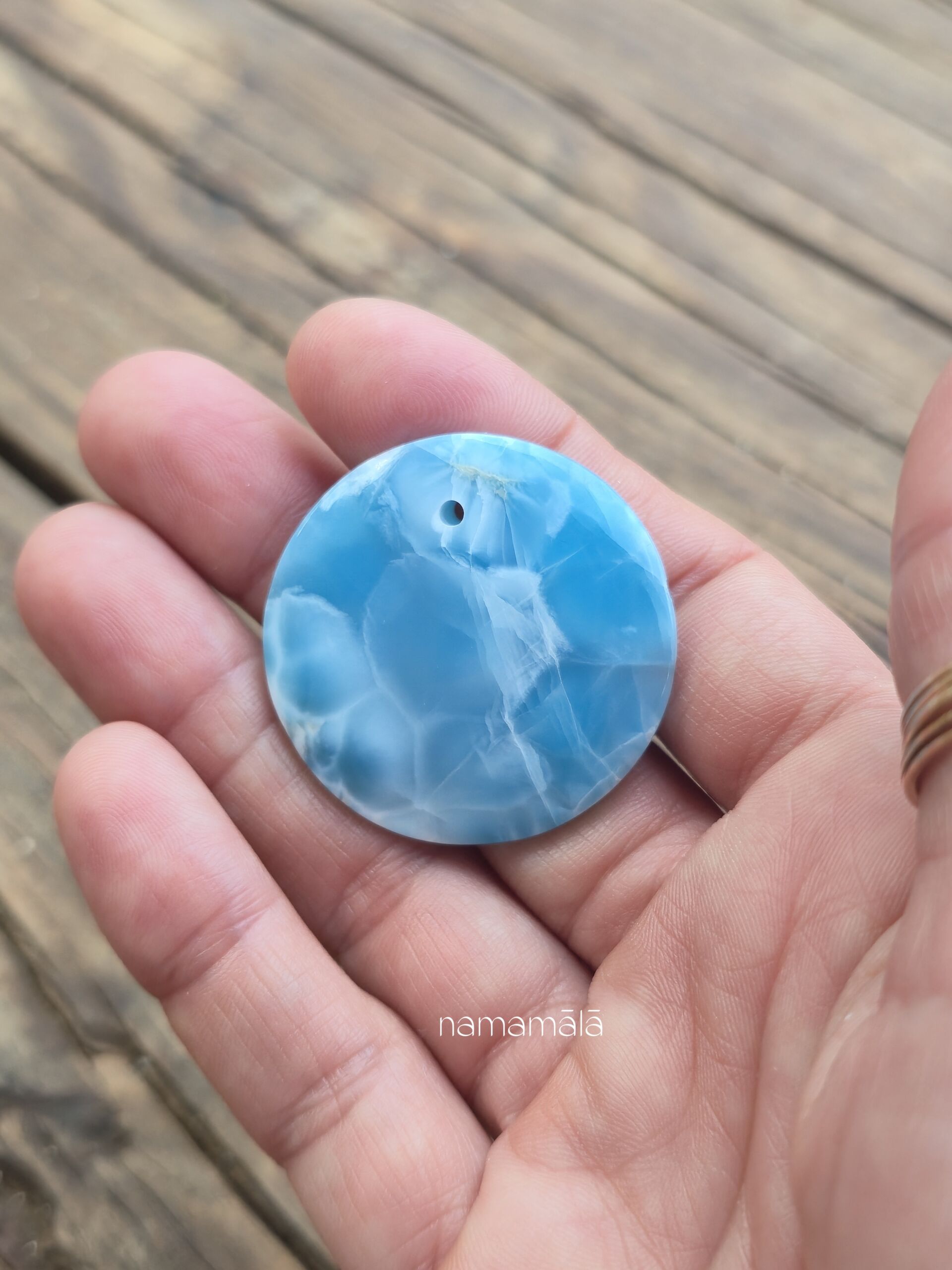 Pendente Larimar Tondo Turtle #09 - immagine 3