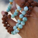 108 Larimar Rudraksha